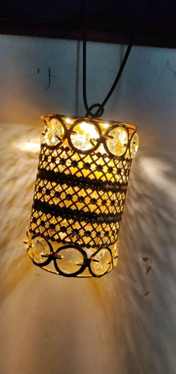 Electric  Opearted Fully Assembled Gold Chandeliers & Pendant Lights -  Free Size, Gold, Pendent Light, Pack of1